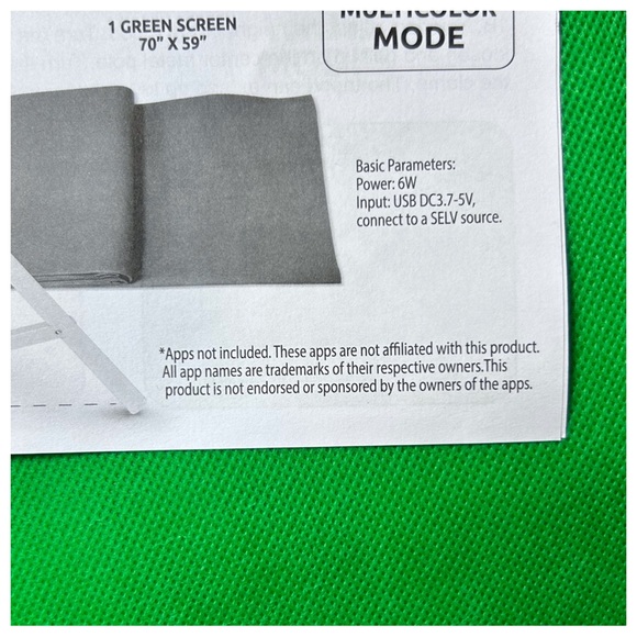 NWT 70x59 Green Screen - Picture 5 of 6